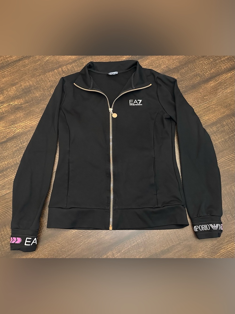 Emporio Armani EA7 Full Zip Women’s Track Jacket - Branded Cuffs, Size SM